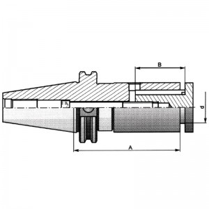 V-Flange Semi Flush Slitting Saw Holders